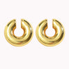 Wholesale Simple Geometric Alloy Earrings With Diamond Hollow Design And Electroplating For Women