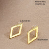 Wholesale Simple Geometric Alloy Earrings With Diamond Hollow Design And Electroplating For Women