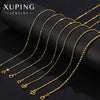 Wholesale Simple Geometric Alloy Gold Plated Copper Necklace With Ball Bead Chain