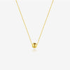 Wholesale Simple Geometric Ball Design 925 Sterling Silver Clavicle Chain Necklace With Hanging Beads And Electroplating Treatment