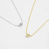Wholesale Simple Geometric Ball Design 925 Sterling Silver Clavicle Chain Necklace With Hanging Beads And Electroplating Treatment