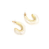 Wholesale Simple Geometric C Shaped Pearl Earrings For Elegant Female Retro And Fashion Transparent Design