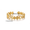 Wholesale Simple Geometric Circle Stainless Steel Gold Electroplated Doublelayer Glossy Metallic Opening Adjustable Bracelet