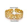 Wholesale Simple Geometric Circle Stainless Steel Gold Electroplated Doublelayer Glossy Metallic Opening Adjustable Bracelet