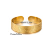 Wholesale Simple Geometric Circle Stainless Steel Gold Electroplated Doublelayer Glossy Metallic Opening Adjustable Bracelet