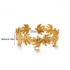 Wholesale Simple Geometric Circle Stainless Steel Gold Electroplated Doublelayer Glossy Metallic Opening Adjustable Bracelet