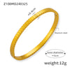 Wholesale Simple Geometric Colored Diamond Titanium Steel 18K Gold Plated Bracelet For Women