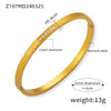 Wholesale Simple Geometric Colored Diamond Titanium Steel 18K Gold Plated Bracelet For Women