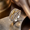 Wholesale Simple Geometric Copper Electroplated Figure Eight Ring Unisex Accessories