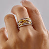 Wholesale Simple Geometric Copper Electroplated Figure Eight Ring Unisex Accessories