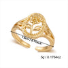 Wholesale Simple Geometric Copper Electroplated Hollow Rose Flower Ring For Women