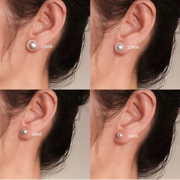 Wholesale Simple Geometric Copper Pearl Earrings With Electroplating