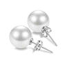 Wholesale Simple Geometric Copper Pearl Earrings With Electroplating