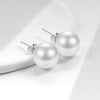 Wholesale Simple Geometric Copper Pearl Earrings With Electroplating