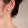Wholesale Simple Geometric Copper Pearl Earrings With Electroplating