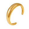 Wholesale Simple Geometric Crescentshaped Cshaped Open Cast Glossy Electroplated Titanium Steel Bracelet For Women