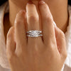 Wholesale Simple Geometric Electroplated Copper Ring Set For Women