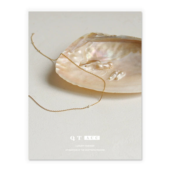 Wholesale Simple Geometric Electroplated Copper Women's Necklace