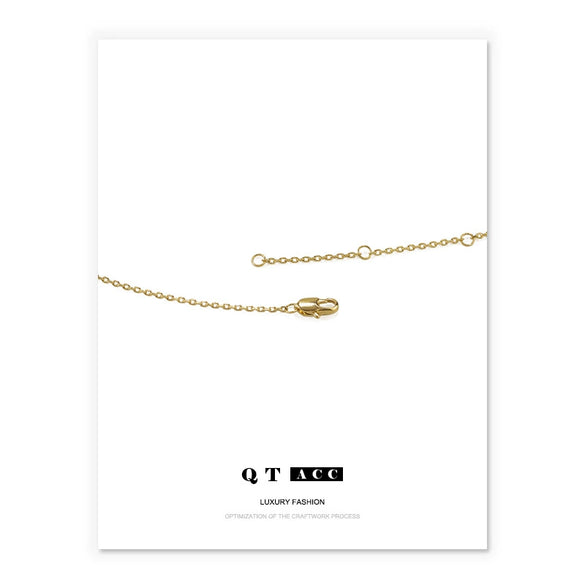 Wholesale Simple Geometric Electroplated Copper Women's Necklace