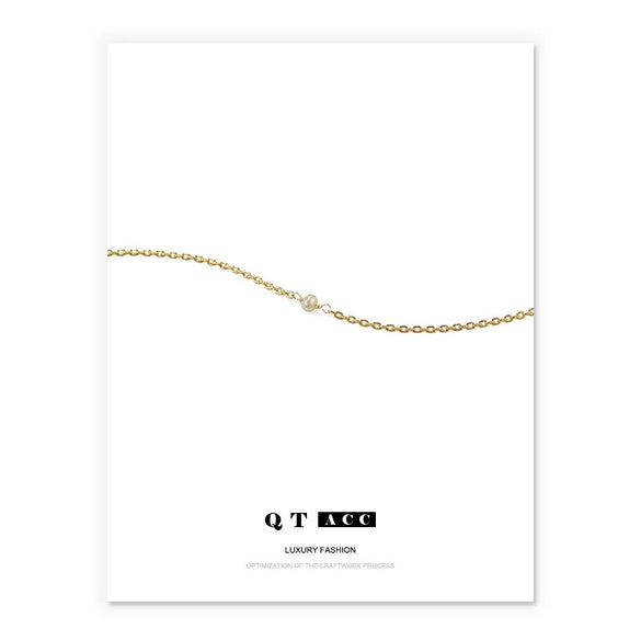 Wholesale Simple Geometric Electroplated Copper Women's Necklace