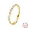 Wholesale Simple Geometric Electroplated S925 Sterling Silver Women's Ring With Zircon