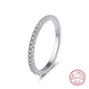 Wholesale Simple Geometric Electroplated S925 Sterling Silver Women's Ring With Zircon