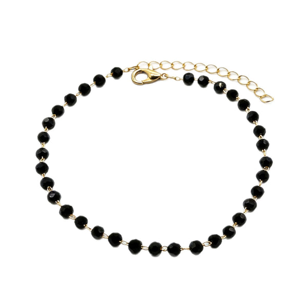 Wholesale Simple Geometric Electroplated Stainless Steel Beaded Jewelry Set For Women