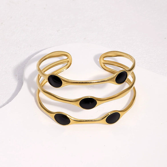 Wholesale Simple Geometric Electroplated Stainless Steel Bracelet For Women
