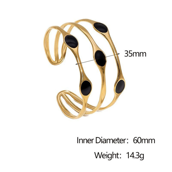 Wholesale Simple Geometric Electroplated Stainless Steel Bracelet For Women