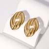 Wholesale Simple Geometric Electroplated Stainless Steel Earrings For Women