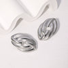 Wholesale Simple Geometric Electroplated Stainless Steel Earrings For Women