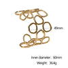 Wholesale Simple Geometric Electroplated Stainless Steel Hollow Circle Wide Bracelet For Women