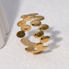 Wholesale Simple Geometric Electroplated Stainless Steel Open Ring For Women