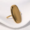 Wholesale Simple Geometric Electroplated Stainless Steel Open Ring For Women