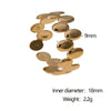 Wholesale Simple Geometric Electroplated Stainless Steel Open Ring For Women