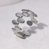Wholesale Simple Geometric Electroplated Stainless Steel Open Ring For Women