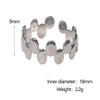 Wholesale Simple Geometric Electroplated Stainless Steel Open Ring For Women