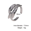 Wholesale Simple Geometric Electroplated Stainless Steel Open Rings For Women
