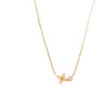 Wholesale Simple Geometric Fourleaf Clover 18K Gold Plated Titanium Steel Necklace For Women