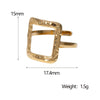 Wholesale Simple Geometric Gold Electroplated Stainless Steel Ring Hand Jewelry For Women