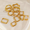 Wholesale Simple Geometric Gold Plated Stainless Steel Earrings For Ladies