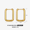 Wholesale Simple Geometric Gold Plated Stainless Steel Earrings For Ladies