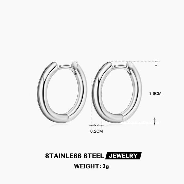 Wholesale Simple Geometric Gold Plated Stainless Steel Earrings For Ladies