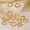Wholesale Simple Geometric Gold Plated Stainless Steel Earrings For Ladies