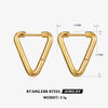 Wholesale Simple Geometric Gold Plated Stainless Steel Earrings For Ladies