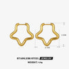 Wholesale Simple Geometric Gold Plated Stainless Steel Earrings For Ladies
