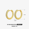 Wholesale Simple Geometric Gold Plated Stainless Steel Earrings For Ladies