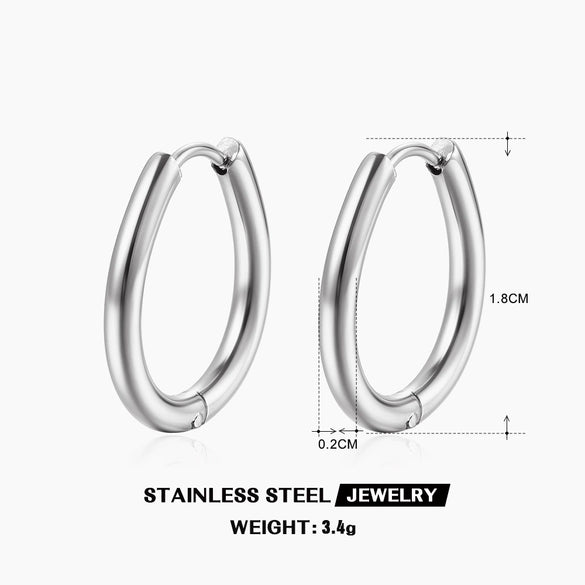 Wholesale Simple Geometric Gold Plated Stainless Steel Earrings For Ladies