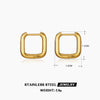 Wholesale Simple Geometric Gold Plated Stainless Steel Earrings For Ladies