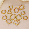 Wholesale Simple Geometric Gold Plated Stainless Steel Earrings For Ladies